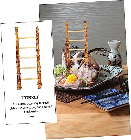 ARTIBETTER 4pcs Bamboo Ladder for Sashimi Arrangement Sashimi Plate
