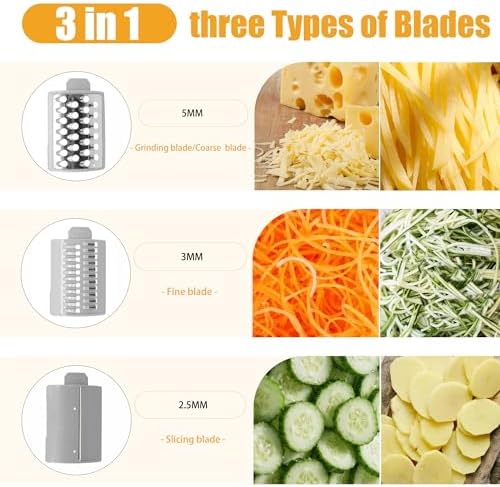 Cordless Electric Vegetable Slicer and Cheese Grater, Rechargeable