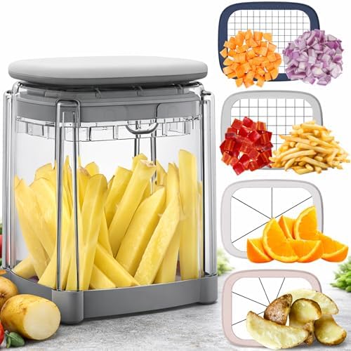 Brieftons PerfectCut Vegetable Chopper, 4 Blades