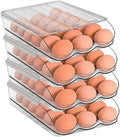 Sooyee 4-Layer Rolling Egg Container, Clear