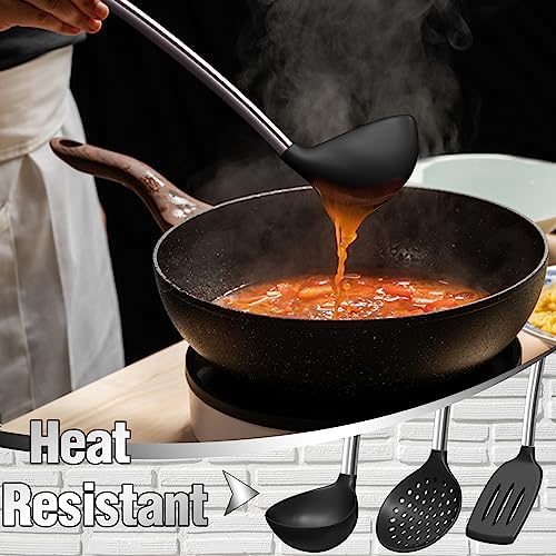 Umite Chef Black Silicone Kitchen Utensil Set