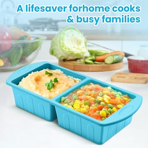 2 Pack Silicone Freezer Trays With Lid For Easy Storage Silicone Soup