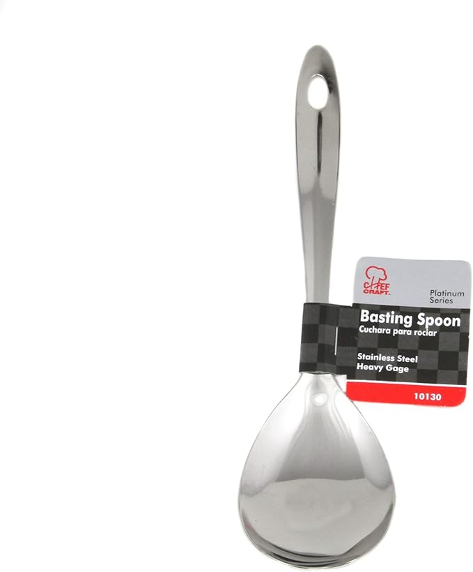 Chef Craft Select Serving Spoon, 9.5 inch, Stainless Steel - Image 2