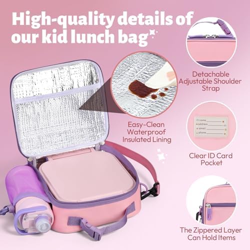 Itslife Bento Box for Kids Set, Insulated Food Container,Kids Lunch