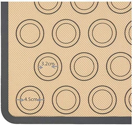 2 Pack Silicone Macaron Baking Mat, Non Stick Heat Pastry Sheet, Round