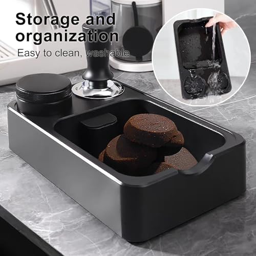 Espresso Knock Box Tamping Station, 51/54/58mm, Coffee Barista Tool
