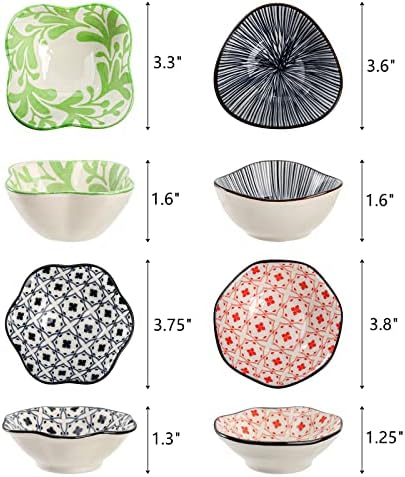 Frcctre Set of 12 Ceramic Dipping Sauce Bowls, 3 Oz Porcelain Pinch