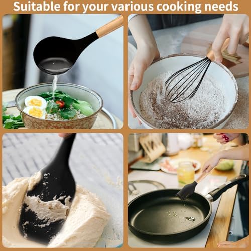 Silicone Cooking Utensils Set, 12Pcs Large Heat Resistant Kitchen