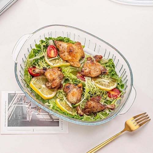 M MCIRCO 4-Piece Glass Casserole Baking Dish, Set of 2 Casseroles With