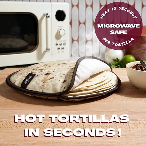 Mami's Tortilla Warmer Co. | 12” JUMBO PREMIUM MICROWAVABLE & WASHABLE