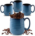 HASENSE Coffee Mugs Set of 4, 15 Ounce Porcelain Mug Set with Handle