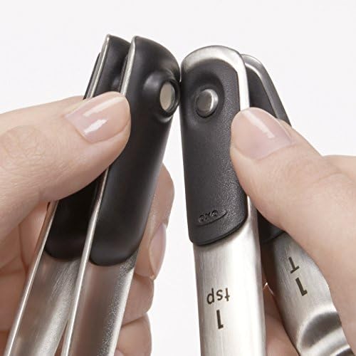 OXO Stainless Steel Measuring Spoon Set, Silver, 4-Piece