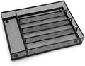 LIANYU Silverware Utensil Drawer Organizer, 5 Compartments Steel Mesh