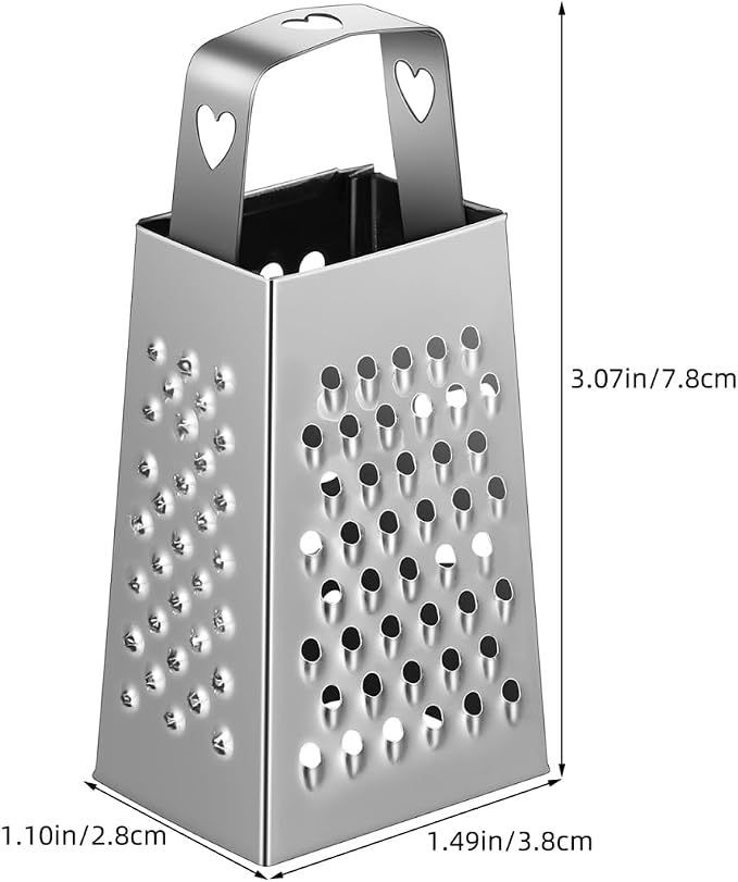 ABOOFAN 6Pcs Mini Box Graters, 4-Sided Stainless Steel Cheese Grater & Zester - Image 3