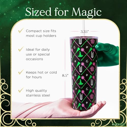 Dragon Glassware x Wicked Stainless Steel Tumbler with Straw, 24 oz