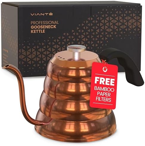 Viante Gooseneck Stovetop Pour Over Kettle with Thermometer