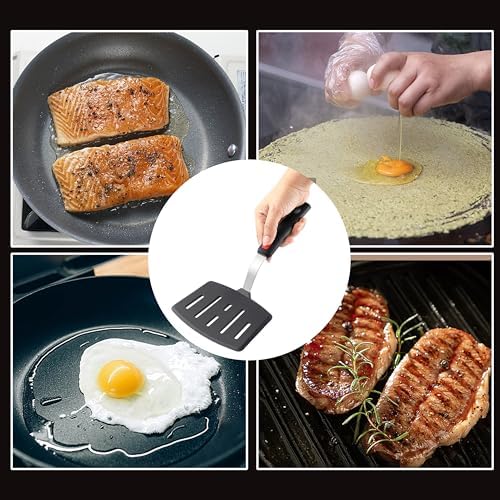 Silicone Wide Spatula, Slotted Turner for Cooking or Baking, Large