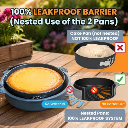 Cheesecake Baking Pans, Non-stick Springform Pan Set & Silicone Sleeve