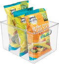 iDesign Clear Storage Bin, 12" x 10" x 8"