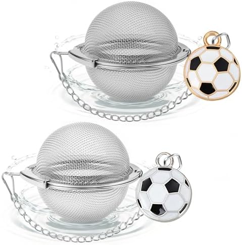 Soccer Tea Infuser Set, 2 Pack Stainless Steel Loose Leaf Tea