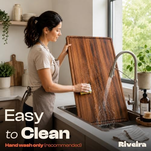 Riveira Walnut Cutting Board, 30 x 20 x 1 Inch