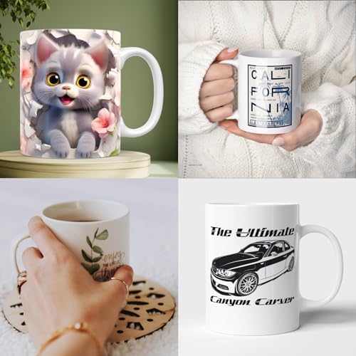 Dmsky Sublimation Coffee Mugs Tazas para Sublimar 11 oz Blank Bulk