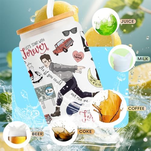 LONGXIN Twilight Merch Edward Movie Inspired Gift Iced Coffee Cup Edw