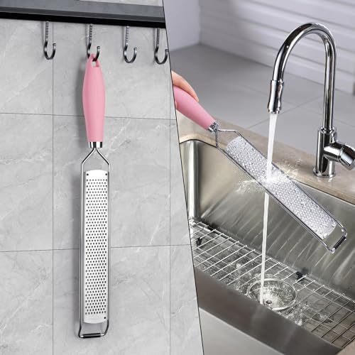 Rainspire Zester Grater with Handle, Lemon Zester Cheese Grater for