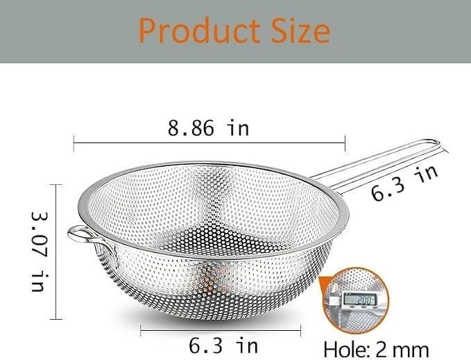 Stainless Steel Basin Colander - Image 4