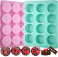 Actvty Chocolate Cover Cookie Silicone Molds, New Size 12-Cavity Round