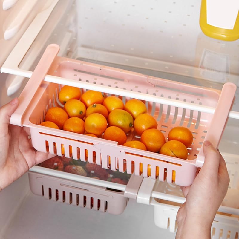 Aramox Fridge Drawer Organizer, PP Refrigerator Storage Box with