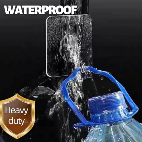 DDMY Adhesive Wall Hooks Clear 50lb(Max) Heavy Duty Hanging Sticky-10