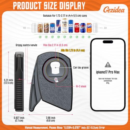 GEZIDEA Soda Can Opener Beer Can Opener Aluminum Cans Can Opener Can