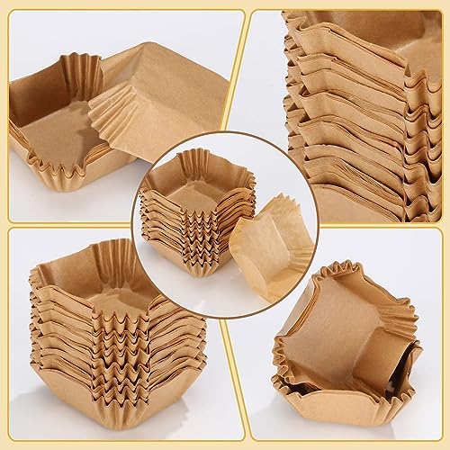 Uiifan 1200 Pcs Square Cupcake Liners 1.8" x 1.8" Square Brownie