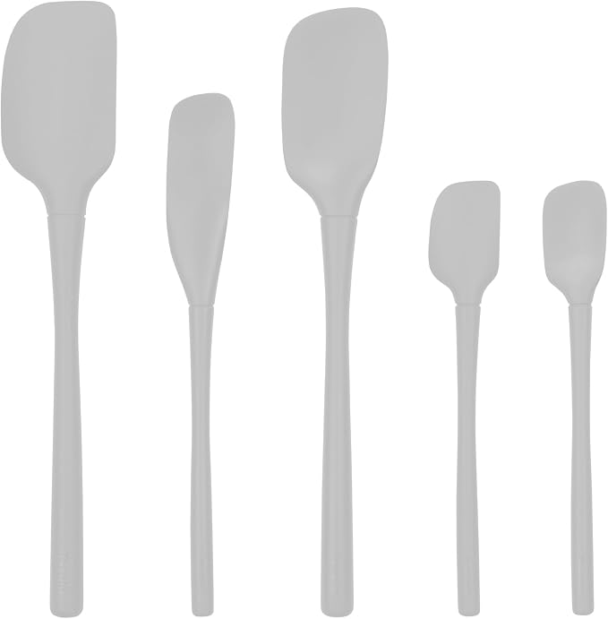 Tovolo Flex Core 5 Piece Silicone Spatula Set Heat Resistant All Silicone by Tovolo
