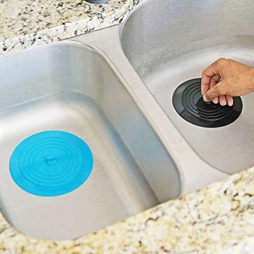 Silicone Sink Drain Plug Set – 2-Pack Extra-Wide 6-Inch Stoppers for