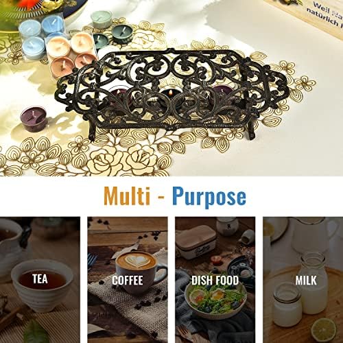 Sungmor Heavy Duty Cast Iron Teapot Dish Warmer Stable Holder for