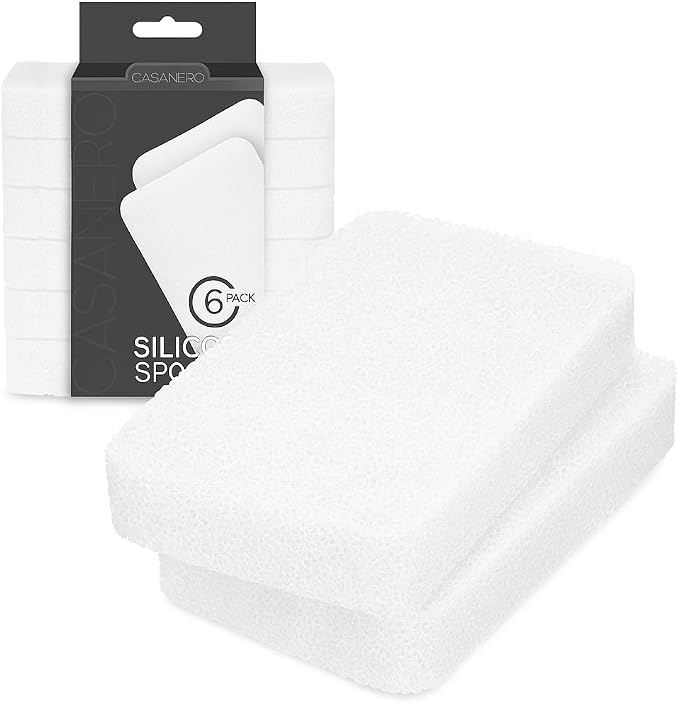 Casanero 6 Pack Silicone Dish Sponges, Heavy Duty Non Scratch Sponges by Unknown