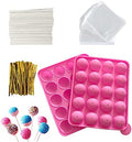 20 Cavity Silicone Cake Pop Mold Kits - Cake Pop Tray with 60pcs Cake