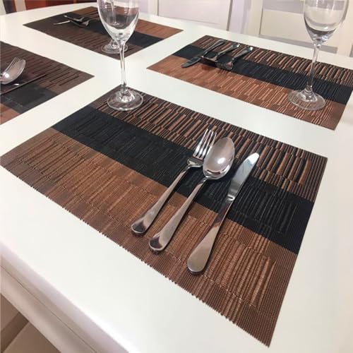 PIGCHCY Placemats,Durable Placemats for Dining Table,Washable Woven