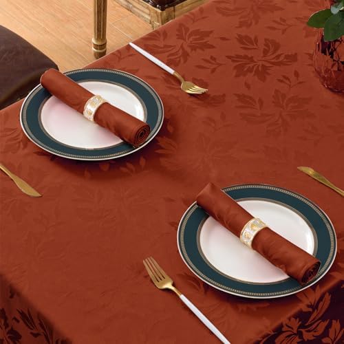 Romanstile Fall Jacquard Rectangle Tablecloth, Thanksgiving Dining