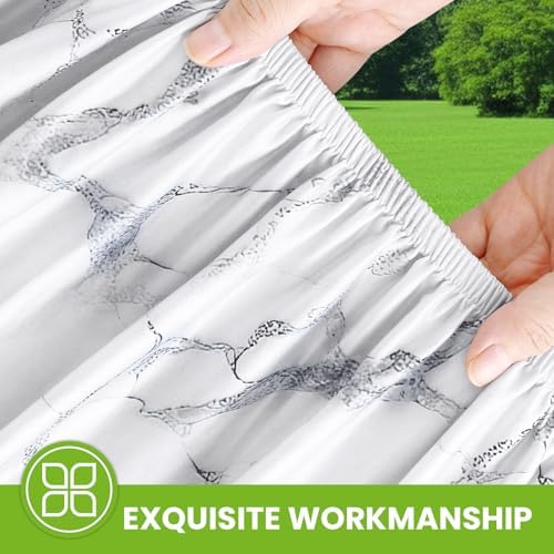 Smiry Spandex Printed 6FT Rectangle Table Cloth, Elastic Fitted Table