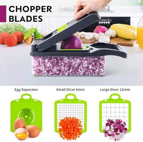 AHA Lifestyles16-in-1 Vegetable Chopper Slicer, Veggie Chopper, Food