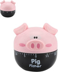 Cute Pig Kitchen Timer, 55 Minute Timer Mechanical Count Down Timer Clock by HERCHR