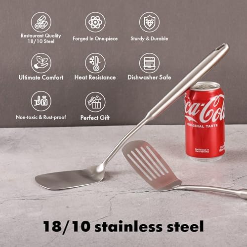 14.7″ Stainless Steel Slotted Spatulas Set
