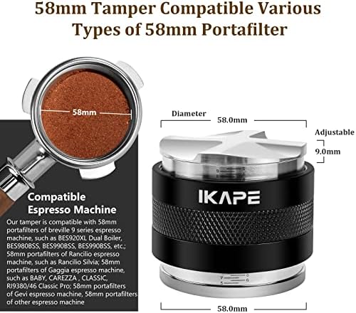 IKAPE Coffee Products, 58mm Coffee Distributor & Hand Tamper