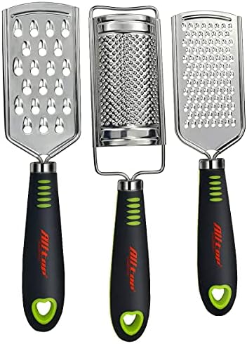 ALLTOP Food Graters, Stainless Steel, Set of 3