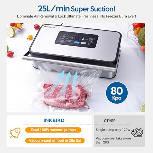 INKBIRD Pro INK-VS04 Vacuum Sealer Machine, 160W