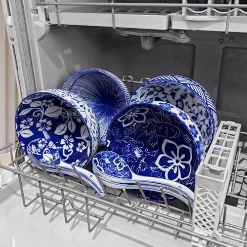 28Oz Ceramic Soup Ramen Bowl Set of 6 with Spoon Gift Box