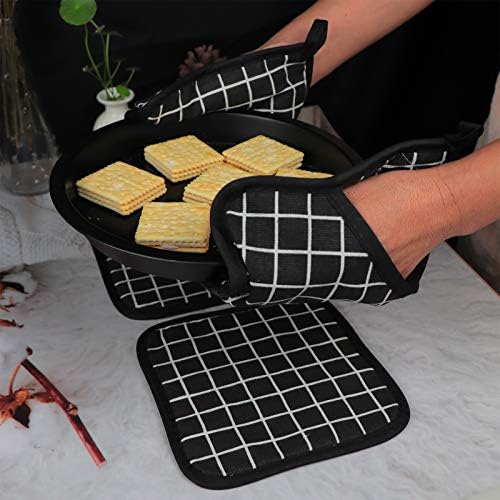 Kitchen Pot Holder Set, 8 Piece, with Pan Handle Holders